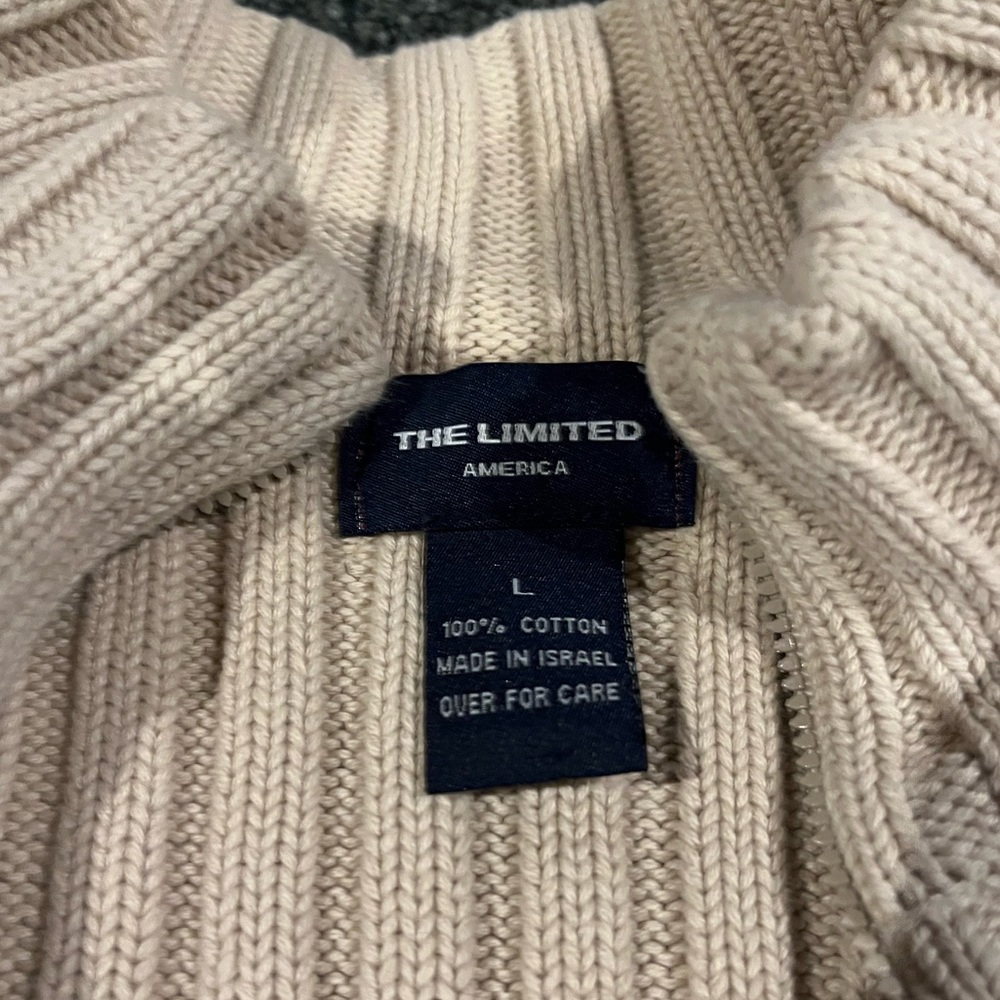 100% cotton thick zip up sweater